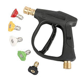 Sooprinse High Pressure Washer Gun,3000 PSI Max with 5 Color Quick Connect Nozzles