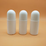 SUPVOX 10PCS Plastic Roller Bottles Empty Refillable Roll on Bottles for Essential Oil Perfume Serum Cosmetics Lotion with Plastic Roller Ball 50ML (White)