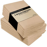 Utopia Kitchen Cloth Napkins, 12 Pack (18 x 18 Inches), Cotton Dinner Napkin (Beige)