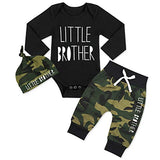 Newborn Baby Boy Clothes Little Brother Letter Print Long Sleeve Romper