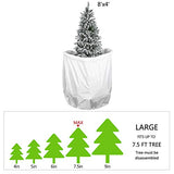 Christmas Tree Poly Storage Bag 8'x4' for 7.5FT Tree,Extra Large Disposal Plastic Tree