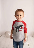 7 ate 9 Apparel Kids Dinosaur Happy Valentine's Day 6 Months Red Raglan