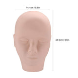 Mannequin Head, Silicone Half Head Mannequin Makeup Practice Head for Tattoo Eyelash Grafting Painting Practice Skin Doll Face Head