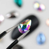 120 Pcs Multi Shapes Glass Crystal AB Rhinestones For Nail Art Craft, Mix 12 Style
