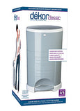 Dekor Classic Hands-Free Diaper Pail | Gray | Easiest to Use | Just Step – Drop – Done