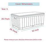 Shieldo Deck Box Cover- Heavy Duty 600D Polyester Oxford Deck Box Cover