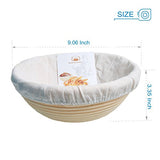 9 Inch Proofing Basket,WERTIOO Bread Proofing Basket + Bread Lame +Dough Scraper