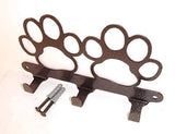 Double Dog Paw Leash Hook. Solid Steel. Handmade in USA. Copper vein Finish