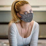 FOOFUM Sequin Face Mask for Women- Rhinestone Face Mask Carnival Party Mask