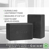 Gaiam Essentials Yoga Block (Set Of 2) - Supportive Latex-Free Eva Foam Soft Non-Slip