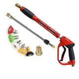 Tool Daily Deluxe Pressure Washer Gun, with Replacement Wand Extension, 5 Nozzle Tip