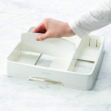 YouCopia StoraLid Food Container Lid Organizer, Medium, White