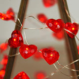 BOHON Fairy String Lights 10 ft 40 LEDs Red Heart Shaped Twinkle Fairy Lights