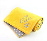 Dog Blanket Personalized New Puppy Pet Gift with Name