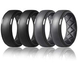 Egnaro Inner Arc Ergonomic Breathable Design, Silicone Rings Mens with Half Sizes