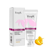 RtopR Hand Cream,Mango Hand Cream,Plant Hand Cream, Fruit Hand Cream, Moisturizing Whitening Hand Cream, Anti-Aging Hand Cream, Fast Absorption Without Greasy, Unisex ，50G