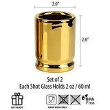 The Original 50 Cal Shot Glass, Set of 2 Shot Glasses Shaped like 50 Caliber Bullet