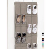 Gorilla Grip Premium Over The Door Clear Pocket Shoe Organizer, 24 Large Durable