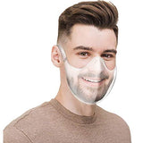 Transparent_Face_Mask, Clear Combine Plastic Reusable Clear Face Bandanas, Upgraded