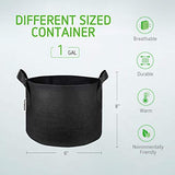 VIVOSUN 5-Pack 1 Gallon Grow Bags Heavy Duty Thickened Nonwoven Fabric Pots
