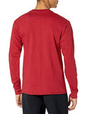 Hanes Men's Long-Sleeve Beefy Henley T-Shirt - Small - Burnt Brick