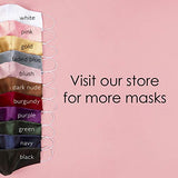 4 Layer Washable Satin Face Mask Burgundy Red with Filter Pocket Reusable Silk