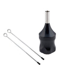 EZTAT2 Tattoo Cartridge Grip 6/5'' Aircraft Aluminum Black with 2 Pcs Needle Bars for Rotary Pen Machine Kit Supply