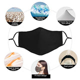 TwoYek Black Reusable Face Mask -3D Nose Wire Cloth Washable Designer Fashion