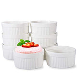 6 OZ Ramekin Bowls 8 PCS,Bakeware Set for Baking and Cooking, Oven Safe Sleek