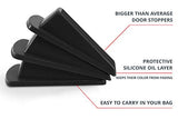 Home Premium Rubber Door Stop - Large Door Stopper Wedge, Multi Surface