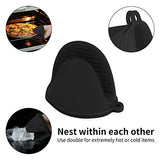 Tifanso Silicone Oven Mitts Pot Holders Sets for Kitchen Heat Resistant Small Kitchen