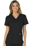 CHEROKEE Workwear Revolution Women's Mock Wrap Solid Scrub Top-WW610