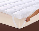 Mattress Topper Twin 2inches Gusset 39x75 Inches 2 Inches Thick Plush Down Alternative