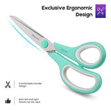 Scissors, iBayam 8" Multipurpose Scissors Bulk 3-Pack, Ultra Sharp Blade Shears, Comfort-Grip Handles, Sturdy Sharp Scissors