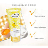 Esfolio Egg Cleansing Foam Facial Cream Cleanser, Contains Egg Yolk Extracts To Care Your Dry Skin, Moist & Deep Cleansing, 150ml