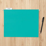 Amazon Basics Hanging Folders, Letter Size, Aqua, 25-Pack