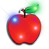 blinkee Red Apple Flashing Body Light Lapel Pins by