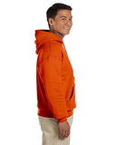 Gildan Men's Heavy Blend Fleece Hooded Sweatshirt G18500 (Small, Orange)