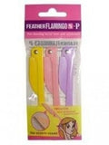 FEATHER Flamingo facial touch-up razor RFLS-P (5 PACKS - 15 Razors)
