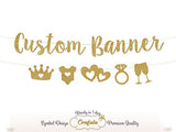 Custom Glitter Banner, Custom Glitter Garland, Garland, Wedding Banner