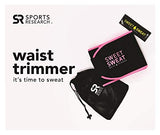 Sports Research Sweet Sweat Premium Waist Trimmer for Men & Women Black/Pink