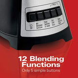 Hamilton Beach Power Elite Blender with 12 Functions for Puree, Ice Crush, Shakes