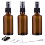 2oz Small Amber Glass Spray Bottles for Essential Oils, Empty Fine Mist Spray