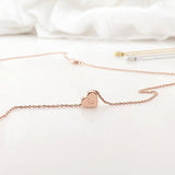 Gift for Her Heart Necklace Personalized Initial Necklace Flower Girl Proposal Jewelry