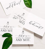 10 PK - Funny Will You Be My Bridesmaid Cards, Look At Me Getting All Married and Shit