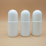 SUPVOX 10PCS Plastic Roller Bottles Empty Refillable Roll on Bottles for Essential Oil Perfume Serum Cosmetics Lotion with Plastic Roller Ball 50ML (White)