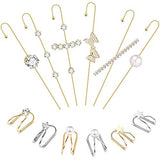 12 Pcs Ear Wrap Crawler Hook Earrings Ear Cuffs Earrings for Women Girls Butterfly