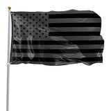 DANF Black American Flag 3x5ft - 150D Thicker Polyester - No Quarter Will Be Given US