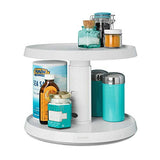 YouCopia 2-Tier Height Adjustable Crazy Susan Kitchen Cabinet Turntable and Spice