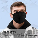 KN95 Disposable Black Face Mask, 10 Pack 5-Ply Protection Breathable Cup Dust Masks